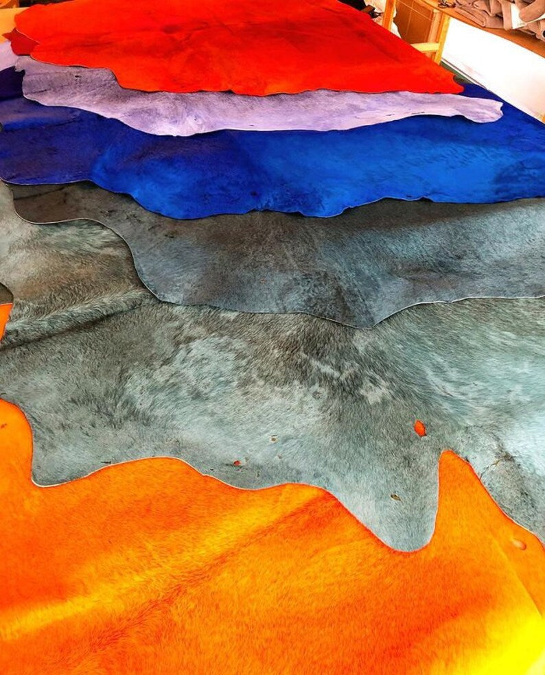 Custom Color Natural Cowskin Decor Rug with Patten, Gift Idea