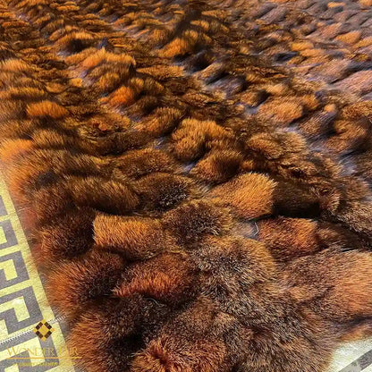100% Genuine Fox Fur Area Rug for Bed Room