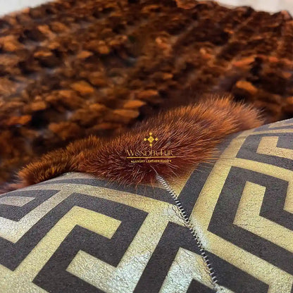 100% Genuine Fox Fur Area Rug for Bed Room