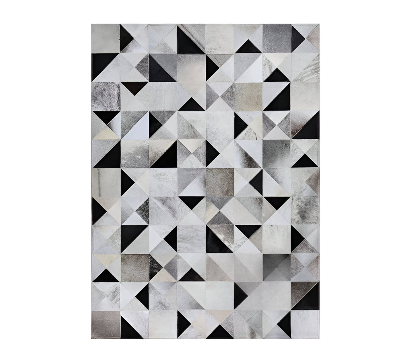 High Quality Tricolor 100% Genuine Handmade Cowhide Area 6x9 Rug for Living Room