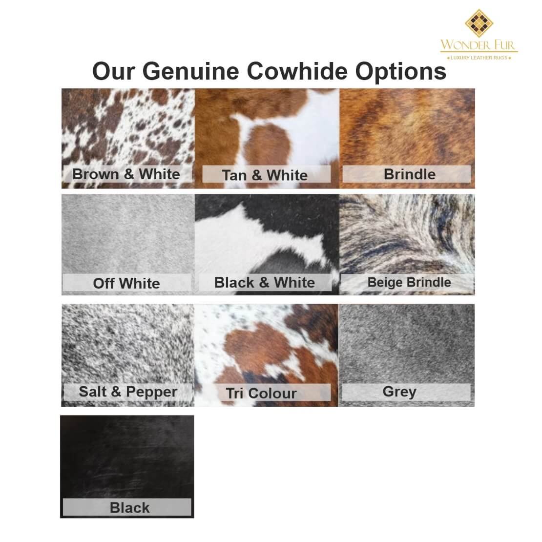 Luxury Hair on Leather Custom Legs Natural Cowhide Ottoman