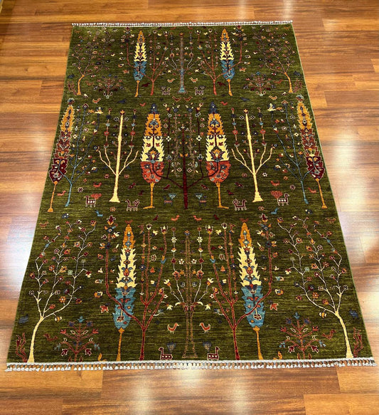 Machine Woven Tree of Life Wool Carpet – 100% New Zealand Wool