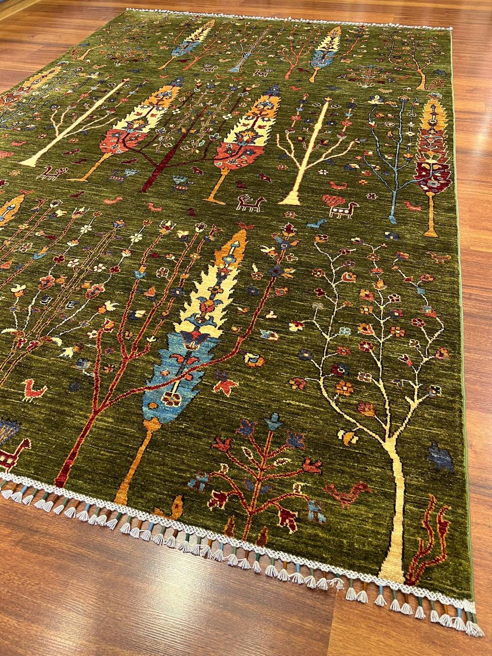 Machine Woven Tree of Life Wool Carpet – 100% New Zealand Wool