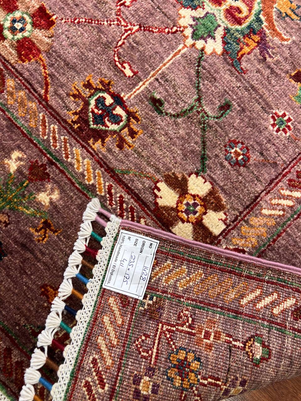 Natural Afghan Wool Rug– Tribal Nomadic Boho Carpet