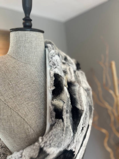 Handmade Rex Rabbit Fur Scarf | Luxury Soft Fur Wrap