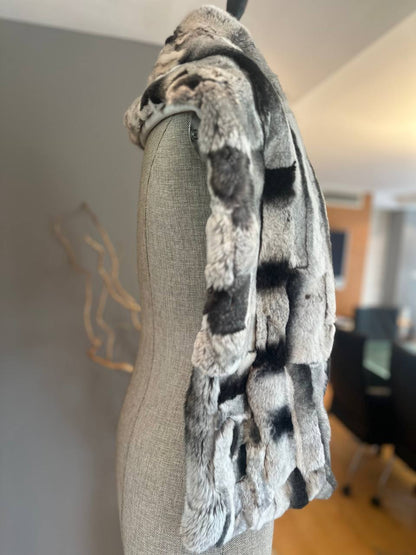 Handmade Rex Rabbit Fur Scarf | Luxury Soft Fur Wrap