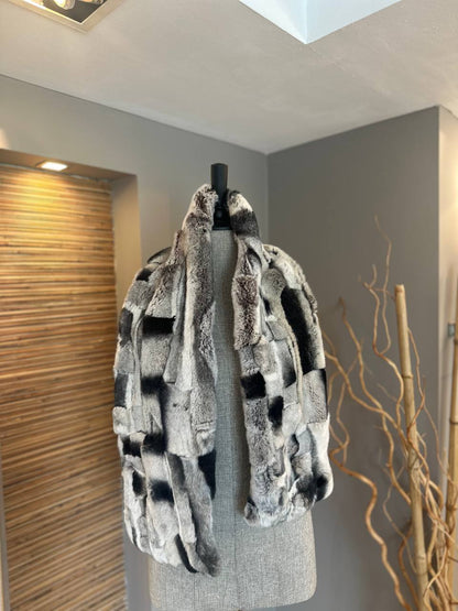 Handmade Rex Rabbit Fur Scarf | Luxury Soft Fur Wrap