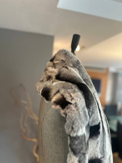 Handmade Rex Rabbit Fur Scarf | Luxury Soft Fur Wrap