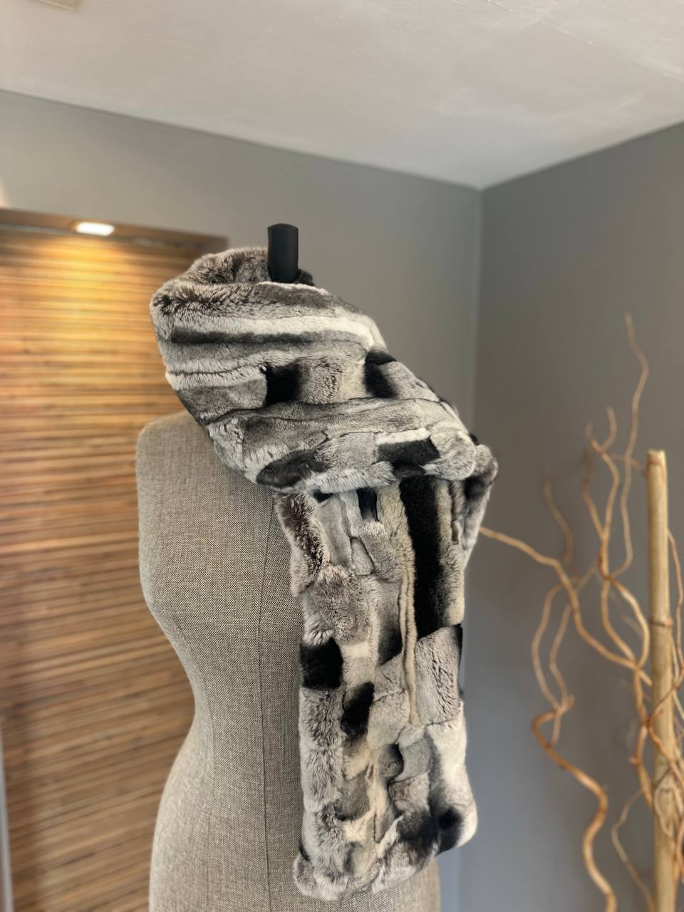 Handmade Rex Rabbit Fur Scarf | Luxury Soft Fur Wrap