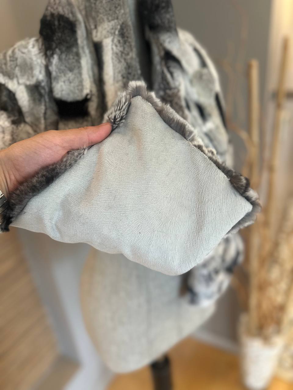 Handmade Rex Rabbit Fur Scarf | Luxury Soft Fur Wrap