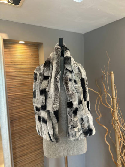 Handmade Rex Rabbit Fur Scarf | Luxury Soft Fur Wrap