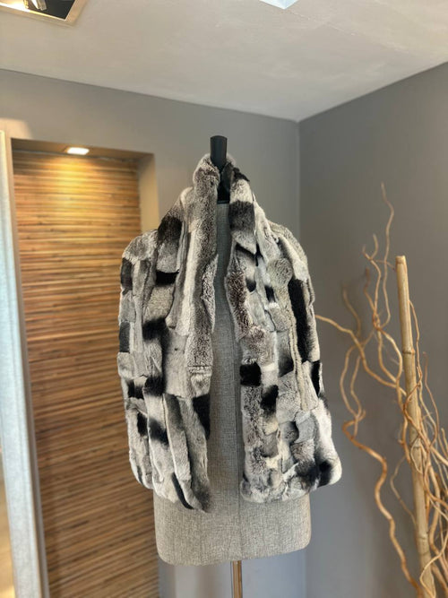 Handmade Rex Rabbit Fur Scarf | Luxury Soft Fur Wrap