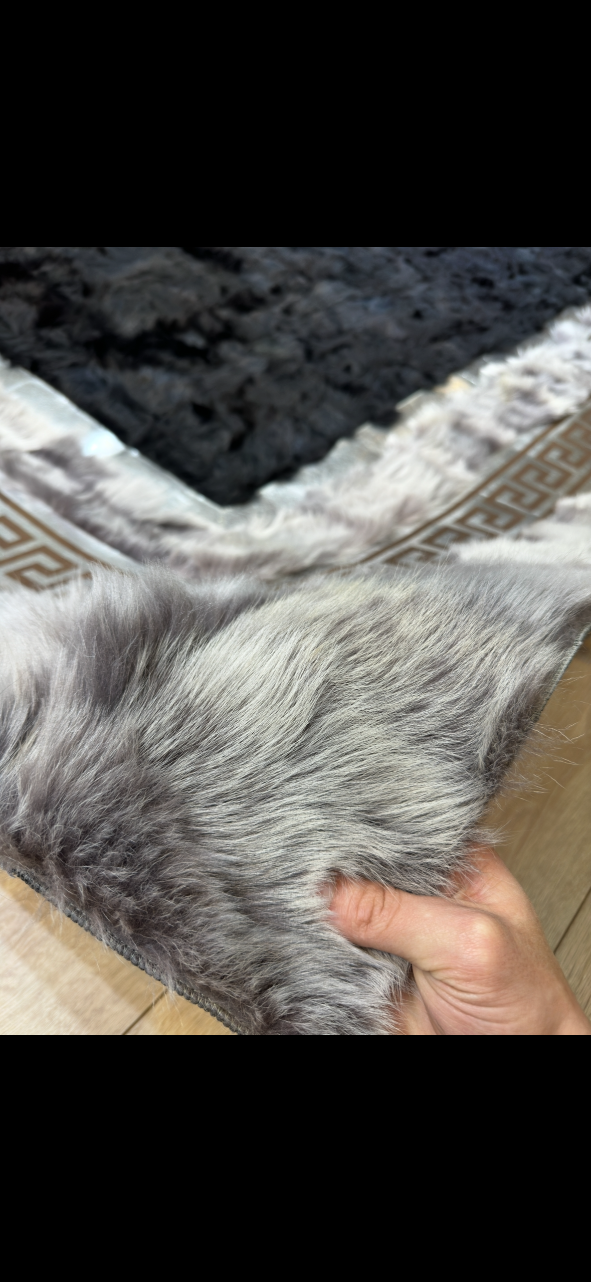 100% Genuine Cowhide Area Rug, Brown White Cowhide Patchwork Rug, Modern Rug for Bedroom Room