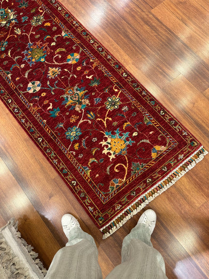 Handwoven Afghan Sultani Runner Rug | Pair of Wool Runners