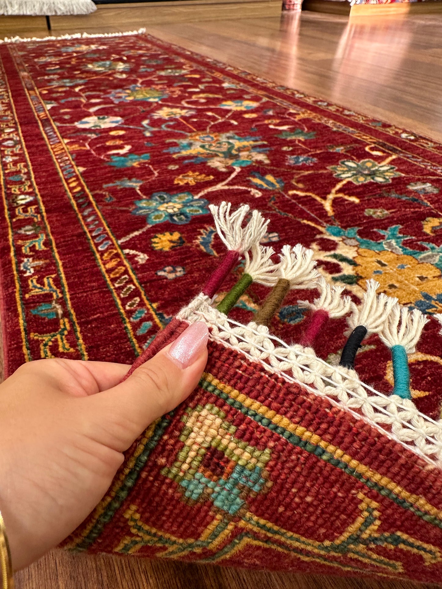 Handwoven Afghan Sultani Runner Rug | Pair of Wool Runners