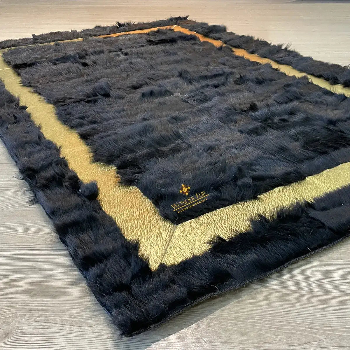 Black Gold  Sheepskin Rug, Luxury Sheepskin Home Decor