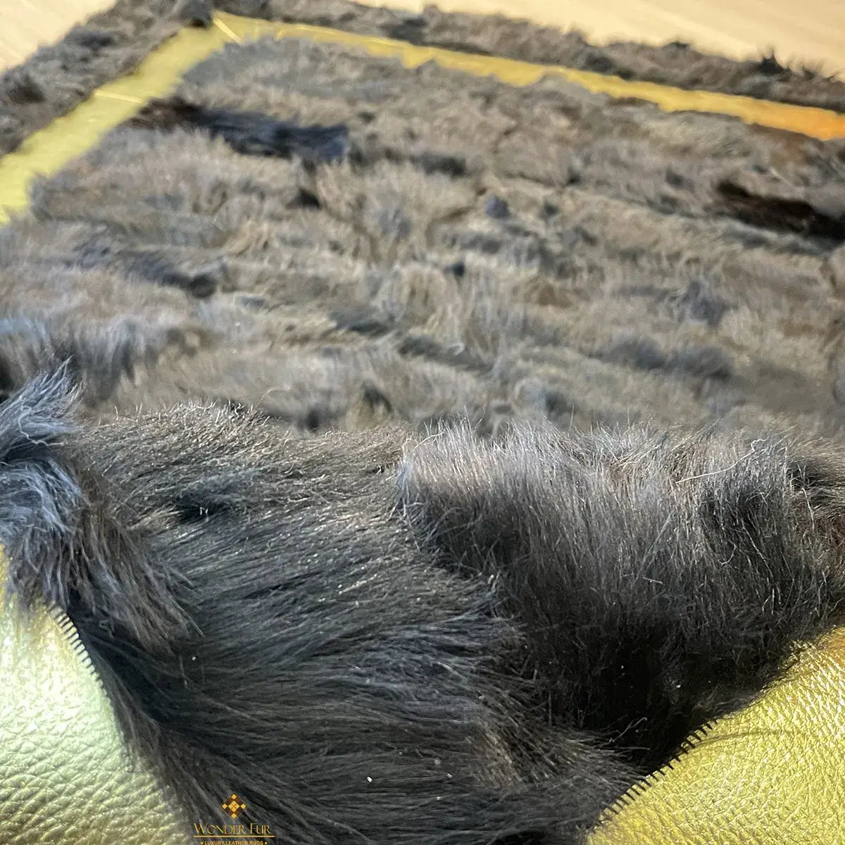 Black Gold  Sheepskin Rug, Luxury Sheepskin Home Decor