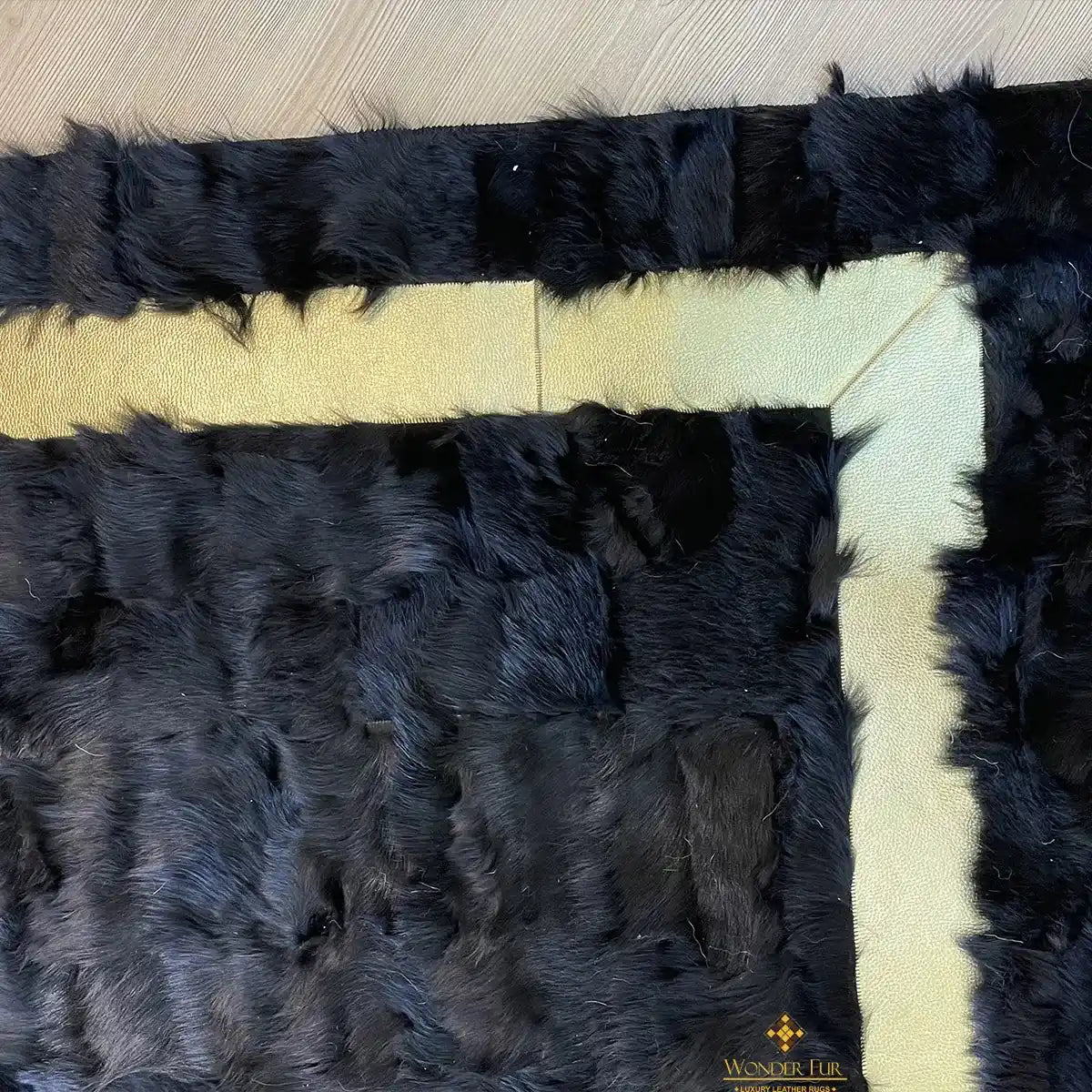 Black Gold  Sheepskin Rug, Luxury Sheepskin Home Decor