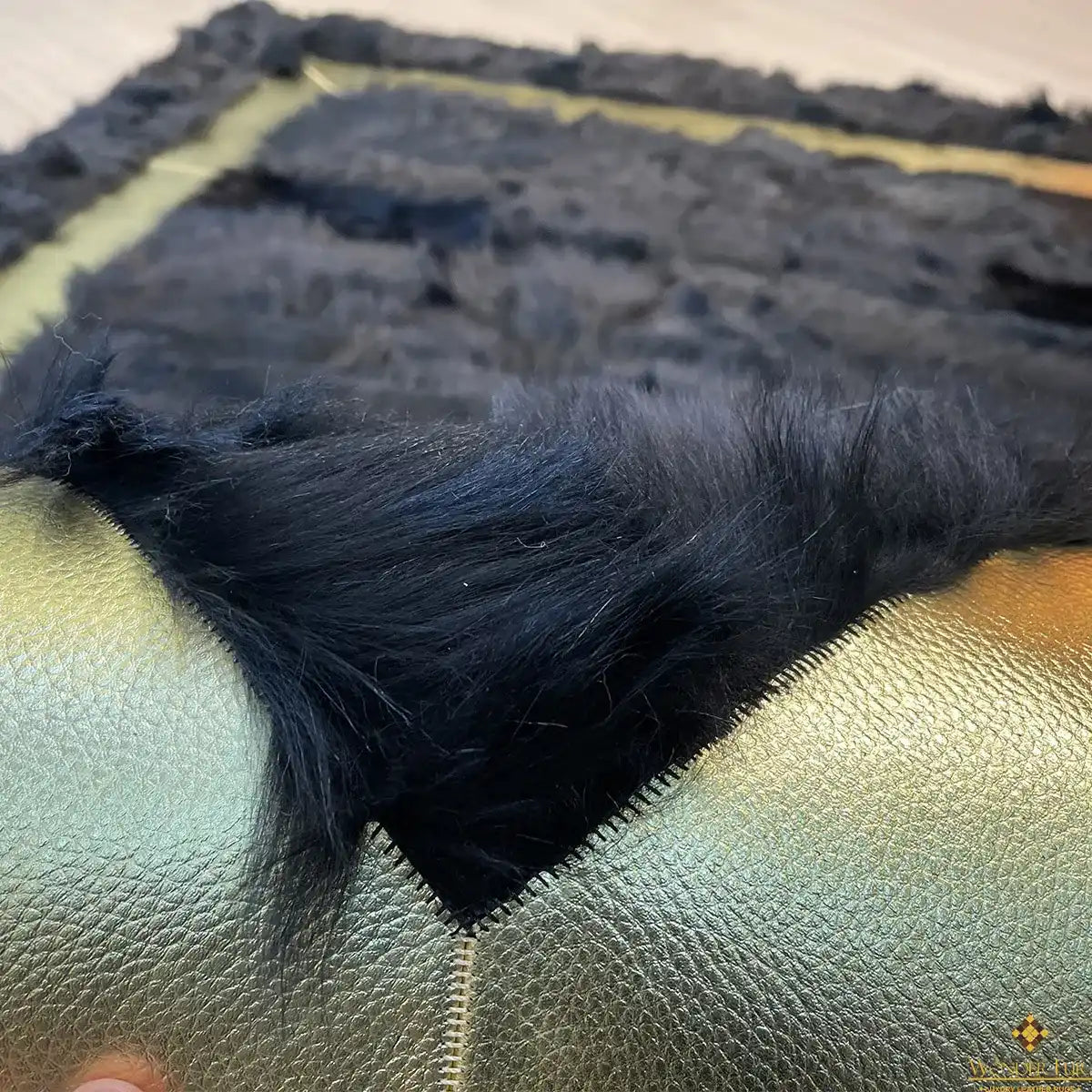 Black Gold  Sheepskin Rug, Luxury Sheepskin Home Decor