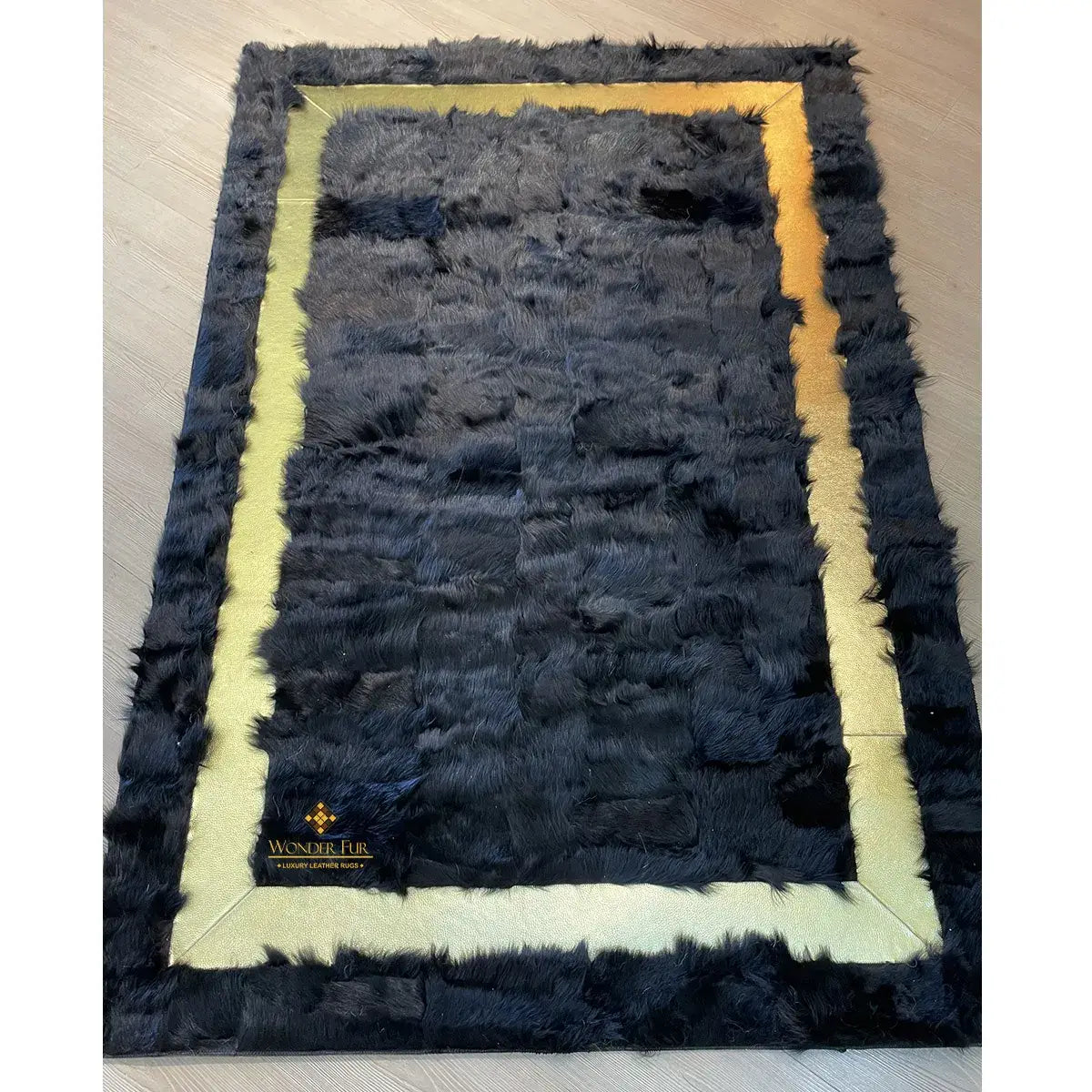 Black Gold  Sheepskin Rug, Luxury Sheepskin Home Decor