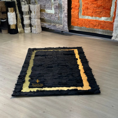 Black Gold  Sheepskin Rug, Luxury Sheepskin Home Decor