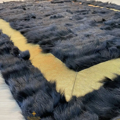 Black Gold  Sheepskin Rug, Luxury Sheepskin Home Decor