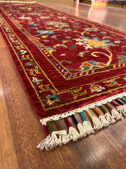 Handwoven Afghan Sultani Runner Rug | Pair of Wool Runners