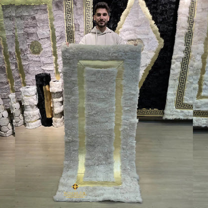 Cream White 100% Natural Runner Sheepskin Rug