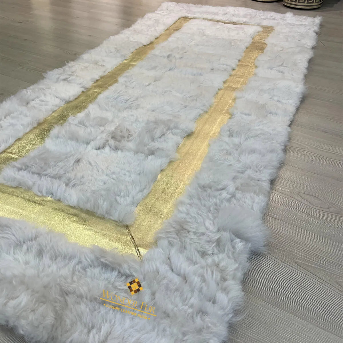 Cream White 100% Natural Runner Sheepskin Rug