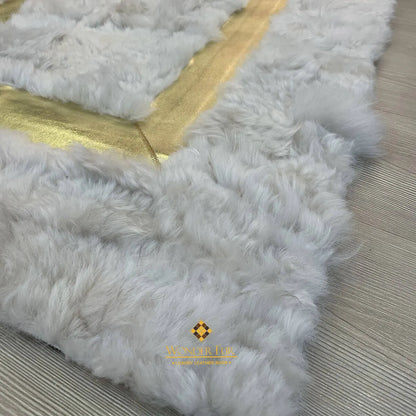 Cream White 100% Natural Runner Sheepskin Rug