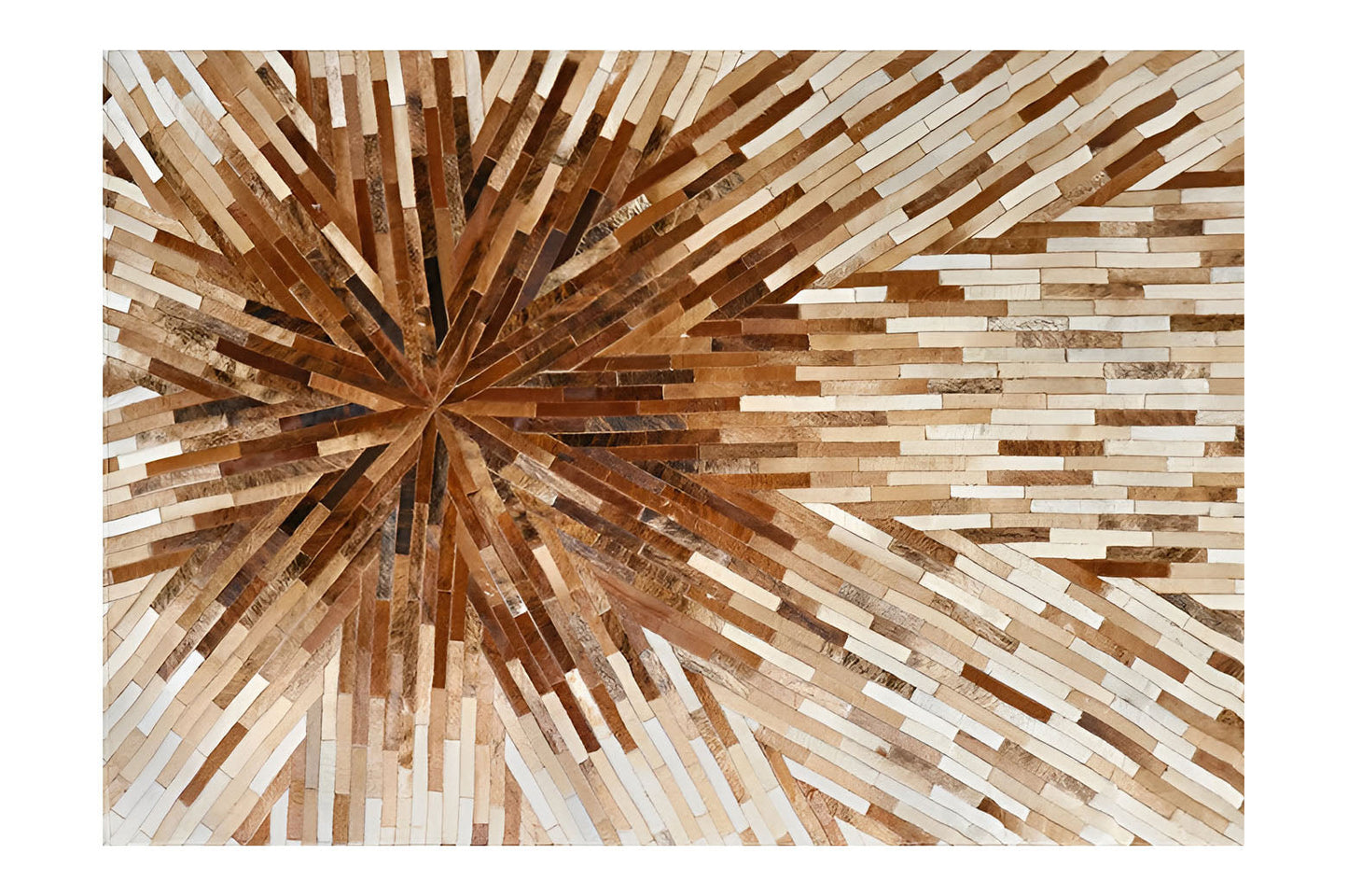 Custom Patten Natural Cowhide Patchwork Area Rug, High Quality Handmade Rug
