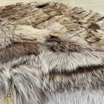 Genuine Natural Brown Round Sheepskin Rug, Rug for Home Decor