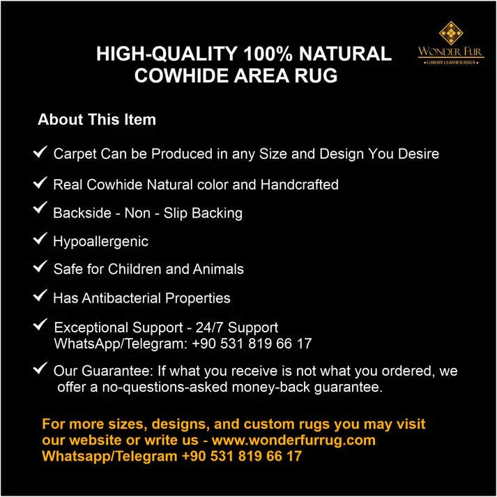 100% Genuine Natural Cowhide Patchwork Rug for Living Room Decor, Modern Living Room Rug - Wonder fur rug Rug Wonder Fur Rug Wonder fur rug