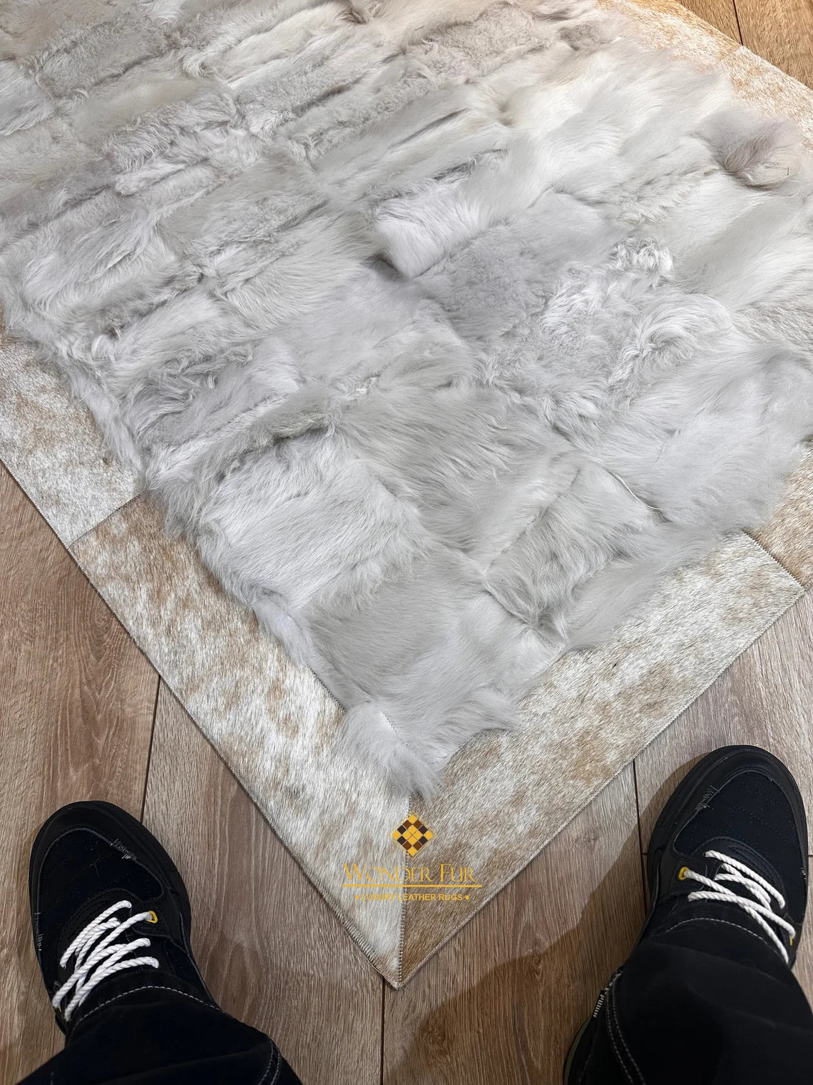 Handmade Amazing White Sheepskin Area 6x8 Living Room Rug , Soft Rug