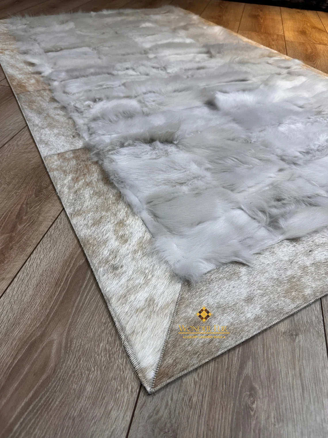 Handmade Amazing White Sheepskin Area 6x8 Living Room Rug , Soft Rug