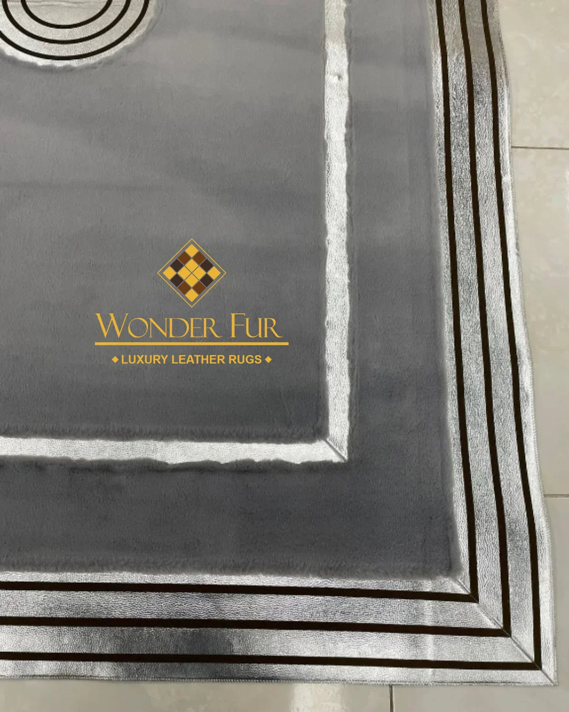 Handmade Plush Gray Silver Faux Fur Soft 8x10 Bedroom Rug , Luxury Rug