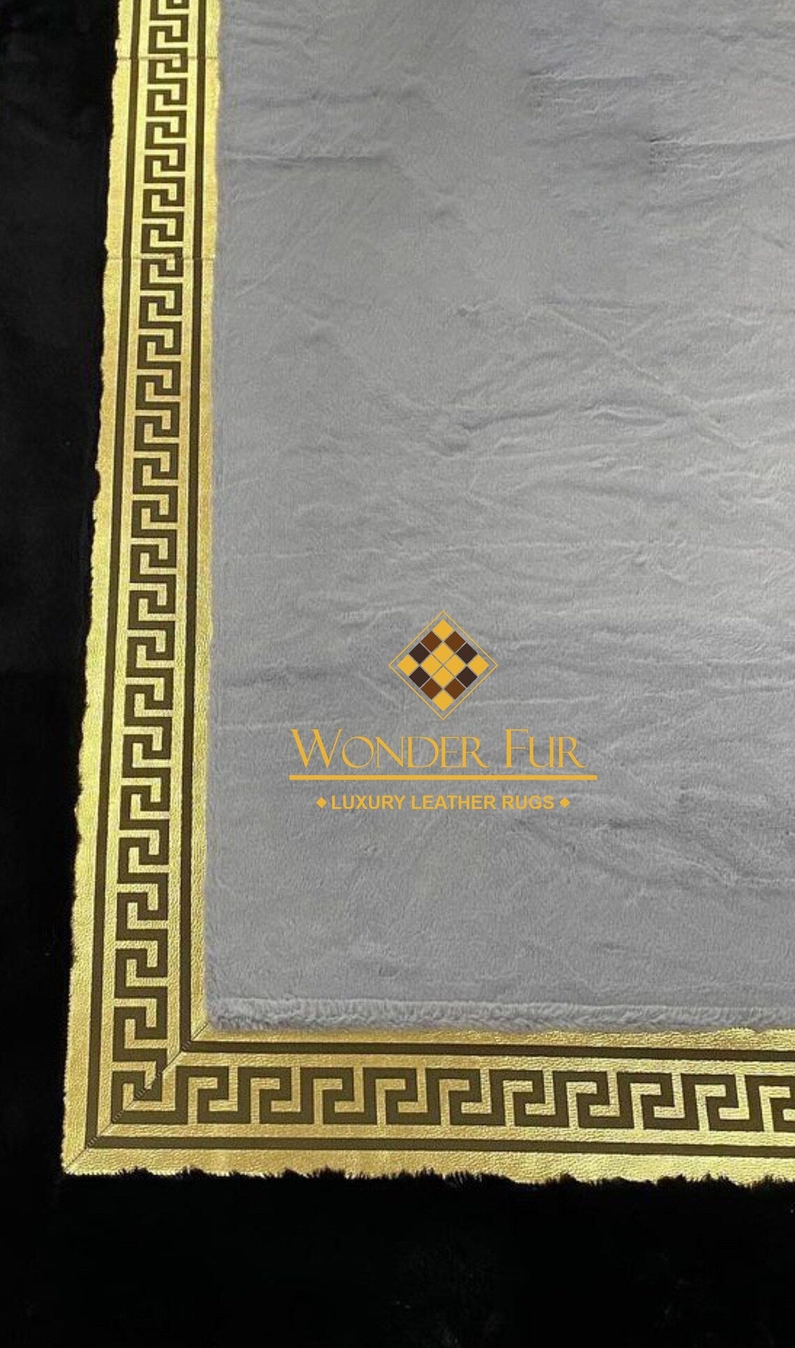 Handmade Plush Soft Black And White Faux Fur Runner Rug ,Luxury Carpet