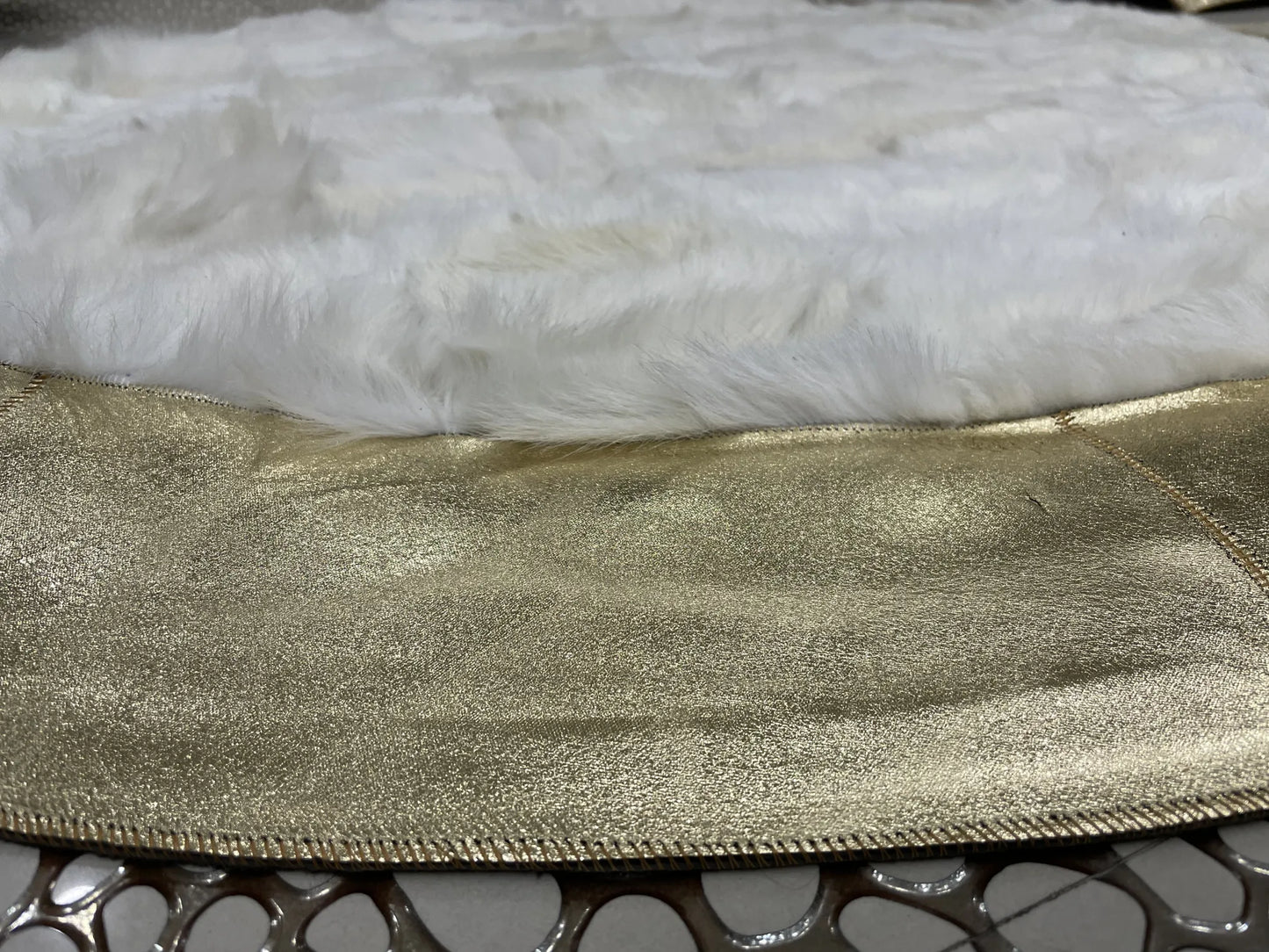 Genuine Sheepskin White Gold Soft Fluffy Handmade Bedroom Decor Carpet
