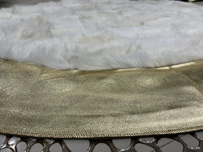 Genuine Sheepskin White Gold Soft Fluffy Handmade Bedroom Decor Carpet