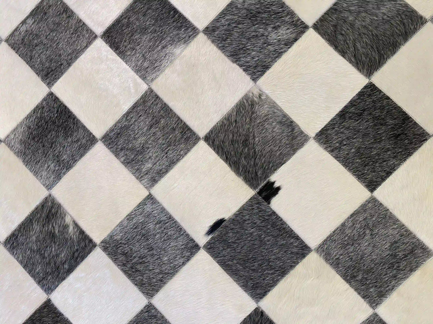 Unique Black and White Cowhide Area Rug, Natural Cow Skin 5x8 Carpet for Living Room,