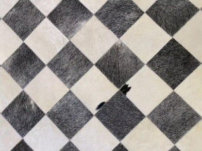 Unique Black and White Cowhide Area Rug, Natural Cow Skin 5x8 Carpet for Living Room,