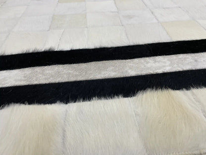 Luxury Black and White Carpet, 100% Genuine Cowhide Area Rug for Living Room, House Warming Gift