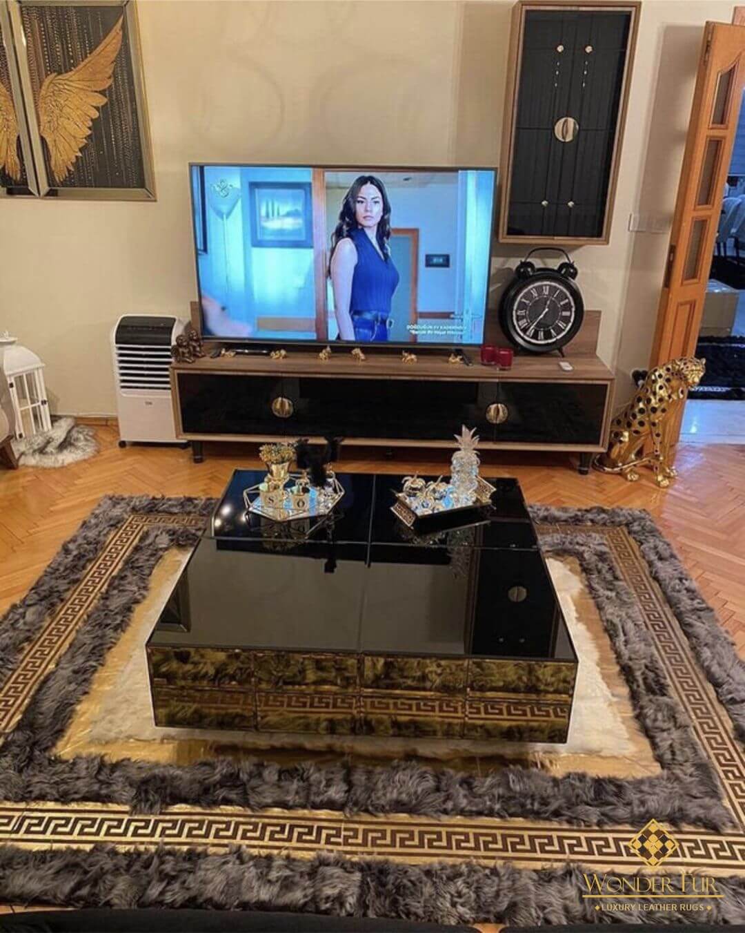 Handmade Patchwork White Gray Sheepskin Area Rug, Fluffy Shaggy Area Rug