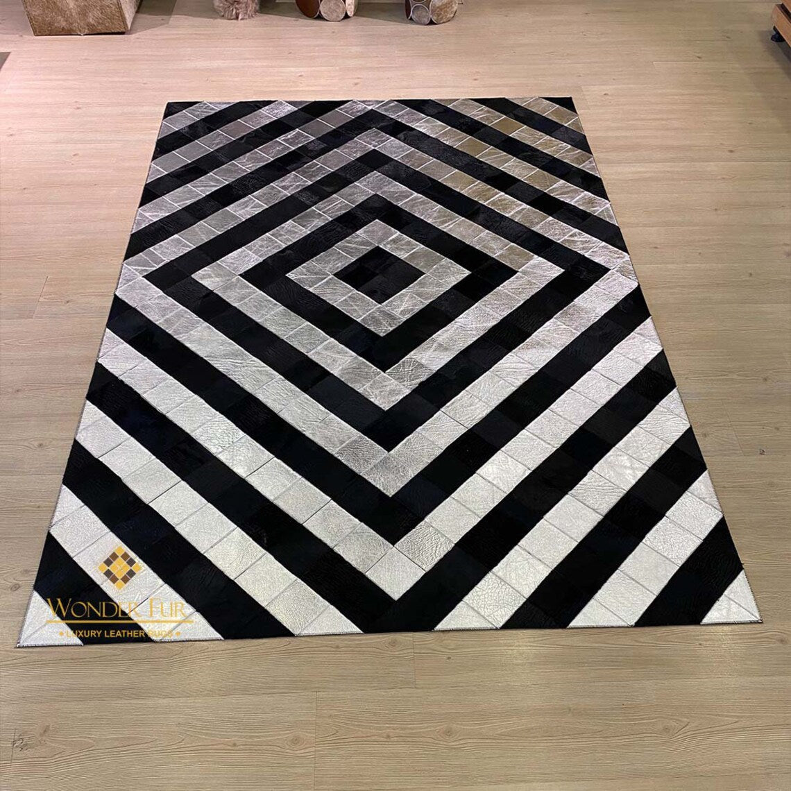 Modern Handmade Zebra Pattern Organic Area Living Room Rug ,Luxury Rug