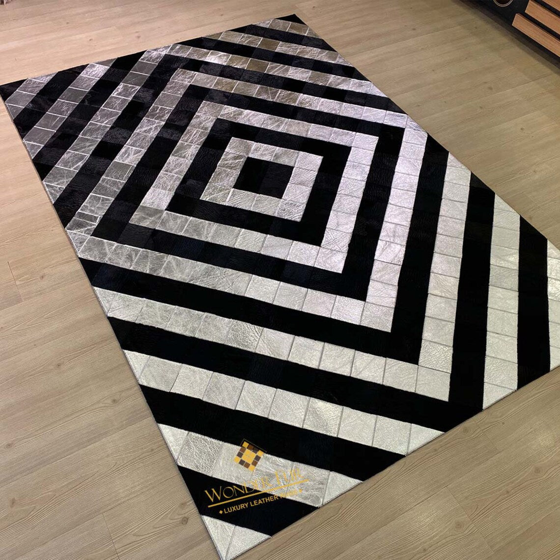 Modern Handmade Zebra Pattern Organic Area Living Room Rug ,Luxury Rug