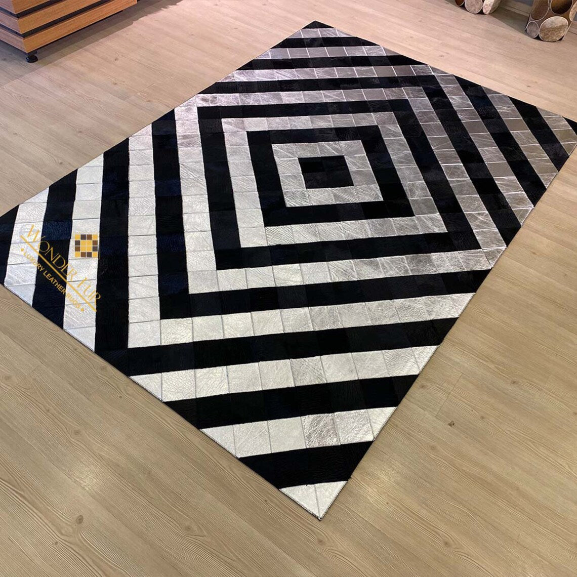 Modern Handmade Zebra Pattern Organic Area Living Room Rug ,Luxury Rug