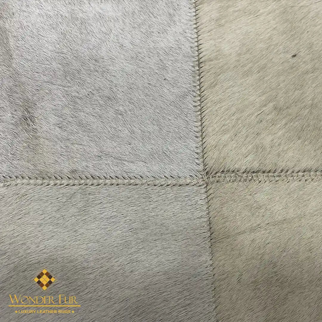 Natural Handmade Cream Cowhide Area Rug