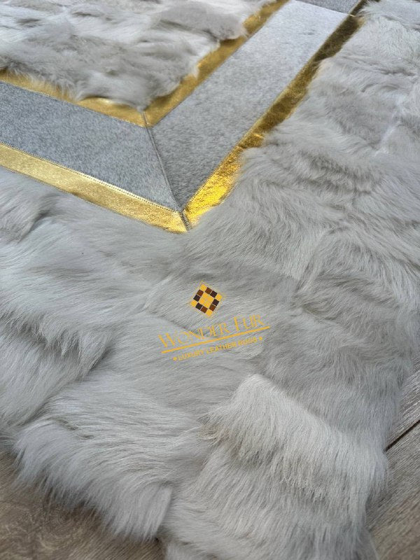 Natural Patchwork White Sheepskin Living Room Rug,Amazing Non Slip Rug