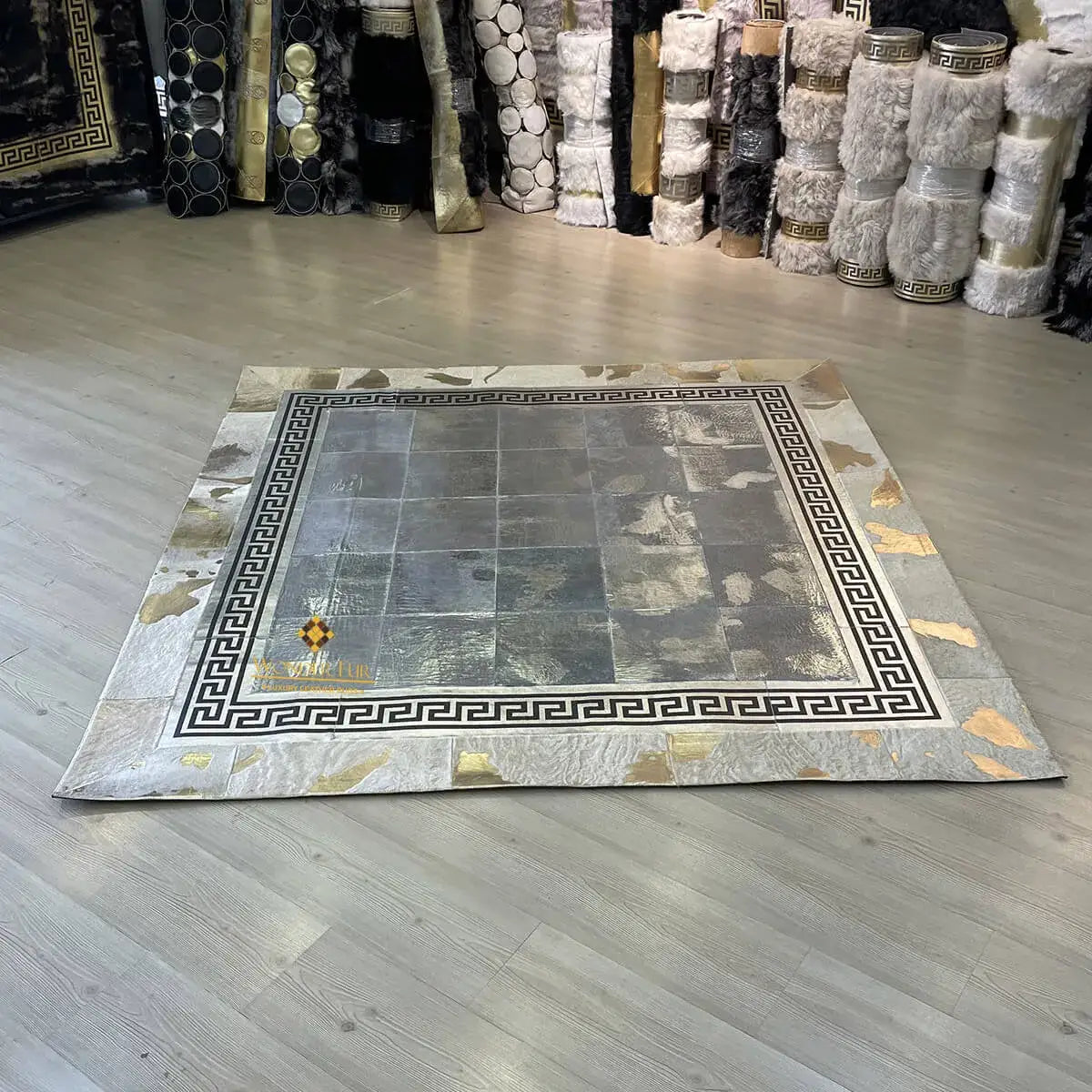 Natural Sheepskin Leather Rug, Luxury Area Rug for Living Room