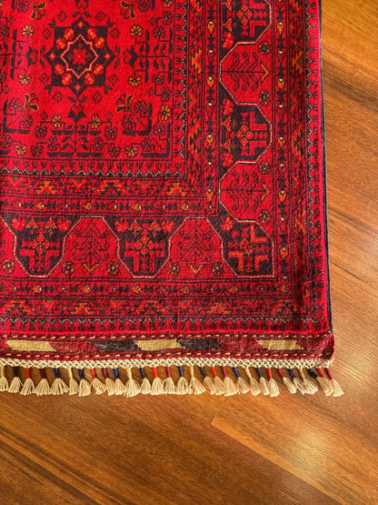 One of a Kind Handmade Afghan Wool Rug – 5.7x7.7ft